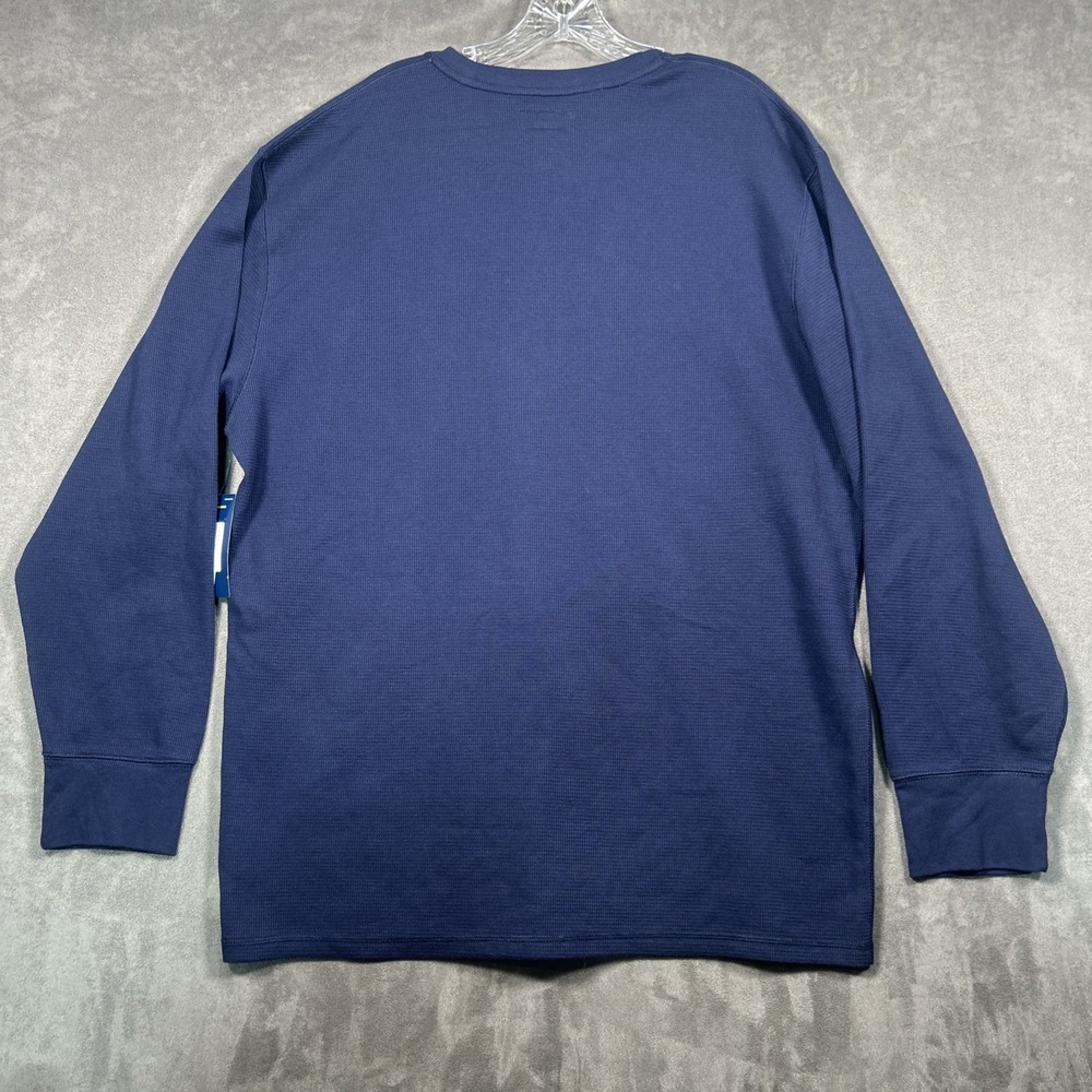 Polo Ralph Lauren Thermal Shirt Mens 2X Blue Waffle Knit Long Sleeve Sleepwear - Picture 10 of 12